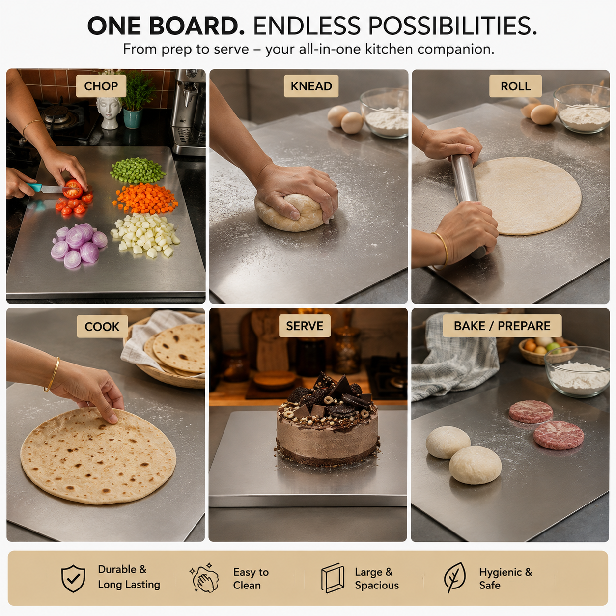 HOB™ Anti-Microbial Counter Guard & Prep Board