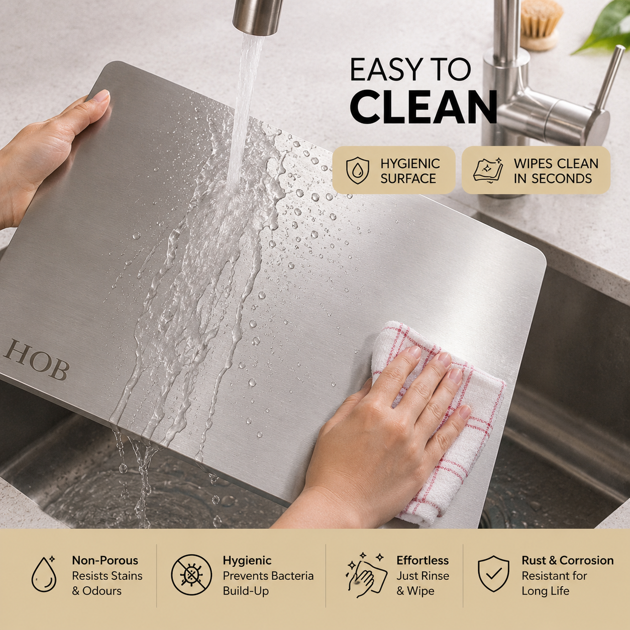 HOB™ Anti-Microbial Counter Guard & Prep Board